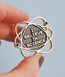 Alternative view of Science 'I Believe in Science' Enamel Pin