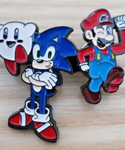 Alternative view of Super Smash Bros 'Sonic | Kirby | Mario' Enamel Pin