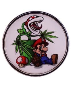 Super Mario Bros 'Mario | Cannabis Memes' Enamel Pin