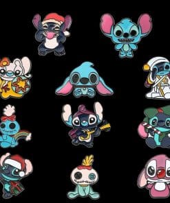 Alternative view of Stitch 'Christmas | Green Bow' Enamel Pin