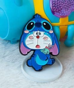 Alternative view of Mash-up 'Stitch x Doraemon' Enamel Pin