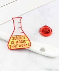 Alternative view of Scientific Experiment Beaker 'Science is Magic That Works' Enamel Pin