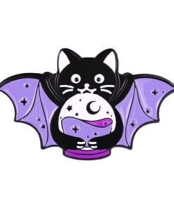Bat Cat 'Purple Shaman' Enamel Pin