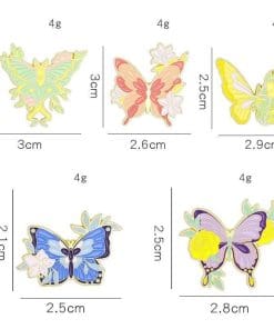 Colorful Butterfly 'Easter Lily' Enamel Pin - Image 5