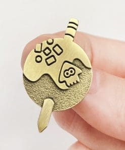 Alternative view of Splatoon 'Squid Sword Weapon' Enamel Pin