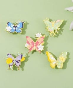 Colorful Butterfly 'Easter Lily' Enamel Pin - Image 3