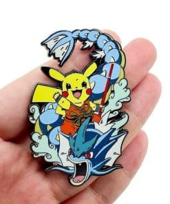 Alternative view of Pokemon 'Pikachu and Gyarados' Enamel Pin