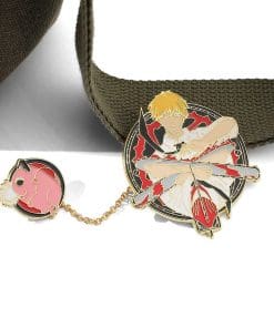 Alternative view of Chainsaw Man 'Denji x Pochita Chain' Enamel Pin