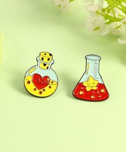 Alternative view of Science Experiment 'Beaker Love'  Enamel Pin