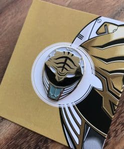 Alternative view of Power Ranger 'White Tiger Mask' Enamel Pin