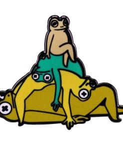 Lazy Frog Day Enamel Pin