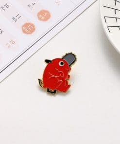 Alternative view of Chainsaw Man 'Mad Pochita' Enamel Pin
