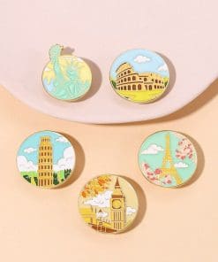 Alternative view of Paris 'Eiffel Tower' Enamel Pin