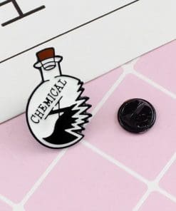 Alternative view of Science Chemical 'Broken Beaker' Enamel Pin