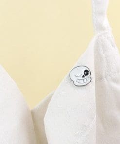Alternative view of Undertale 'Sans Head' Enamel Pin