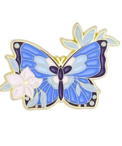 Colorful Butterfly 'Easter Lily' Enamel Pin