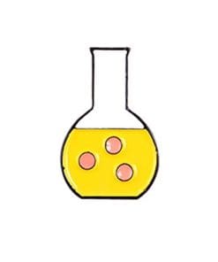 Science Experiment 'Yellow Chemical' Enamel Pin