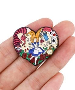 Alternative view of Alice in Wonderland 'Wonder Heart' Enamel Pin