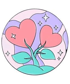 Flower Heart Enamel Pin
