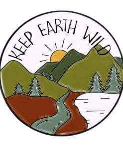 Outdoor Travel 'Keep Earth Wild' Enamel Pin