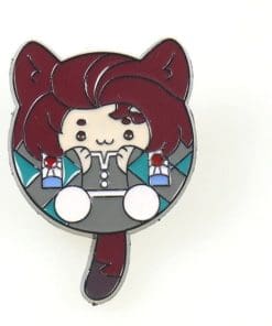 Demon Slayer Kimetsu No Yaiba 'Tanjiro | Cat Chibi' Enamel Pin