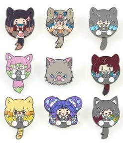 Demon Slayer Kimetsu No Yaiba 'Tanjiro | Cat Chibi' Enamel Pin - Image 3