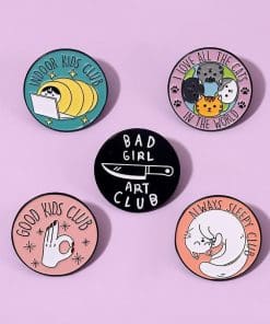 Alternative view of Black Knife 'Bad Girl Art Club' Enamel Pin