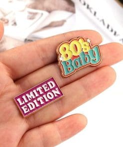 Alternative view of 80's Baby Enamel Pin