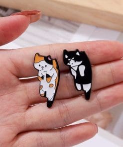 Alternative view of Cat 'Little Orange' Enamel Pin