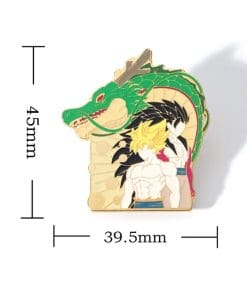 Alternative view of Dragon Ball Z 'Shenron Dragon and Goku' Enamel Pin