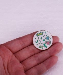 Alternative view of Medical Bacterial Pattern Enamel Pin
