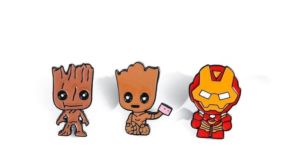 Guardians of the Galaxy 'Groot | Pink Pad' Enamel Pin - Image 2