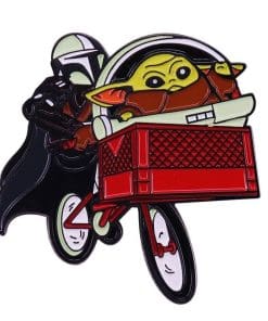 The Mandalorian 'Boba Fett and Baby Yoda | Bike Ride' Enamel Pin