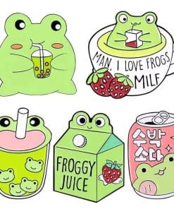 Alternative view of Froggy 'Berry Juice' Enamel Pin