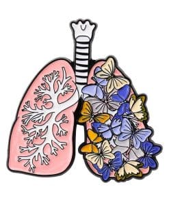 Floral Organs 'Lung and Butterflies' Enamel Pin