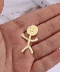 Alternative view of Stickman 'Middle Finger' Enamel Pin