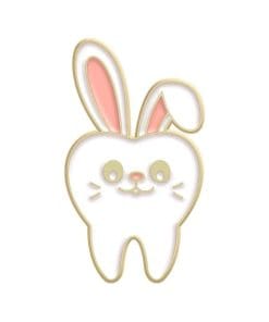 Tooth Bunny Enamel Pin