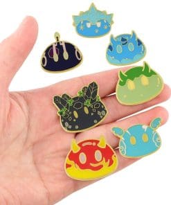 Alternative view of Genshin Impact 'Dendro Slime' Enamel Pin