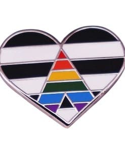 Pride Flag 'Straight Ally Heart' Enamel Pin