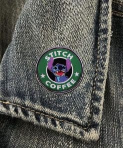 Alternative view of Lilo & Stitch 'Stitch Coffee' Enamel Pin