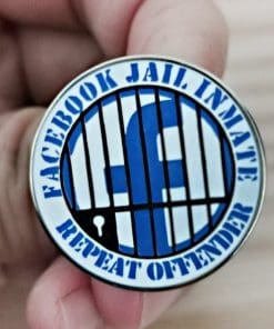 Facebook Jail 'Repeat Offender' Enamel Pin
