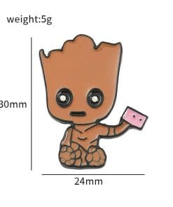 Guardians of the Galaxy 'Groot | Pink Pad' Enamel Pin - Image 4