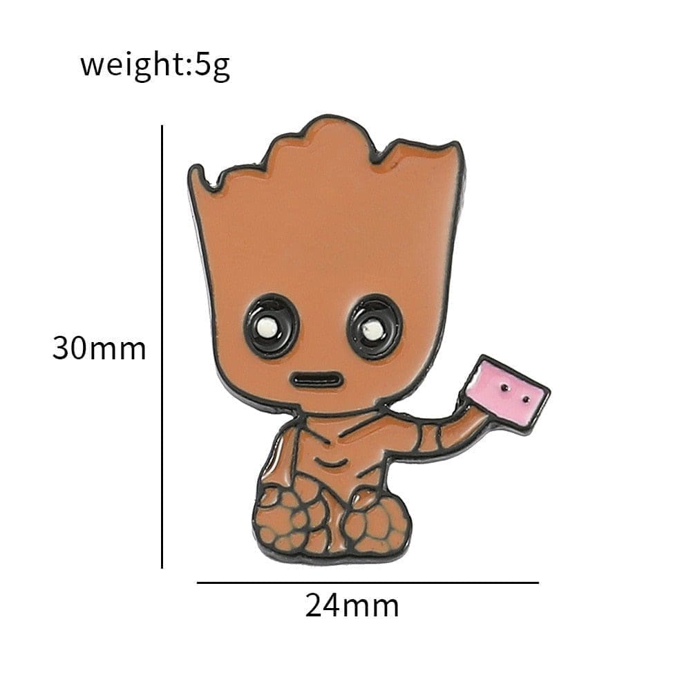 Guardians of the Galaxy 'Groot | Pink Pad' Enamel Pin - Image 4