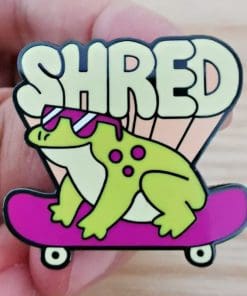 Funky 'Shred | Skater Frog' Enamel Pin