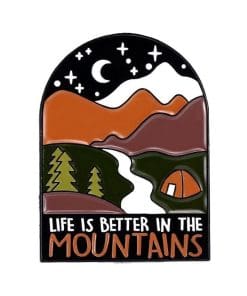 Outdoor Travel 'Life is Better in the Mountains' Enamel Pin