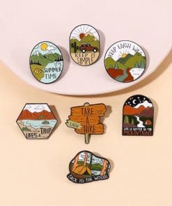Alternative view of Outdoor Travel 'Take a Hike' Enamel Pin