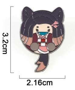 Alternative view of Demon Slayer Kimetsu No Yaiba 'Nezuko | Cat Chibi'  Enamel Pin