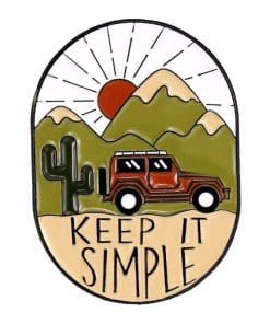 Outdoor Travel 'Keep It Simple' Enamel Pin