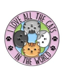 I Love All the Cats in the World Enamel Pin