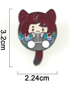 Alternative view of Demon Slayer Kimetsu No Yaiba 'Tanjiro | Cat Chibi' Enamel Pin